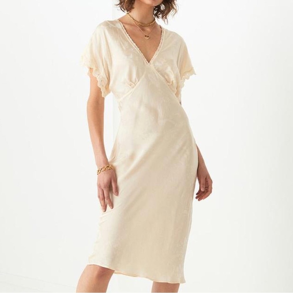 Spell & The Gypsy Collective Ecru Petal Jacquard Dress